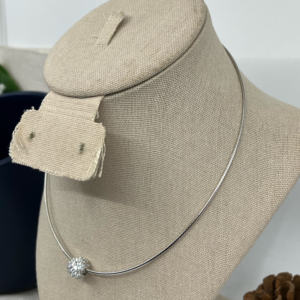 925 Sterling Silver QVC Epiphany Diamonique Pavé Bead Necklace - Picture 9 of 16